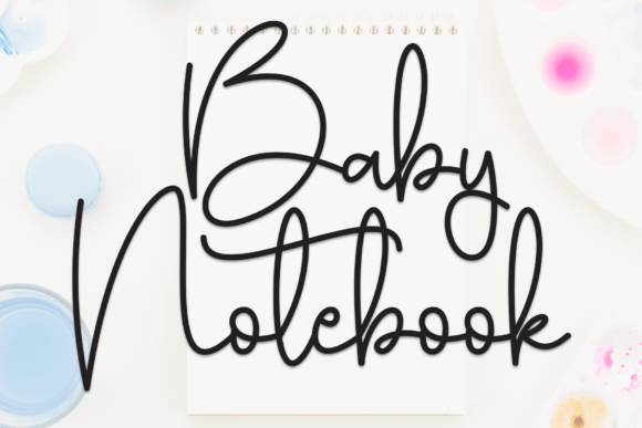 Baby Notebook Font: Elegant Handwritten Script for Crafters