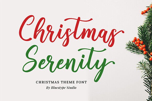 Christmas Serenity: A Thoughtful Script Font for Holiday Editorial Design
