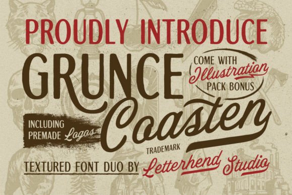 Grunce Coasten: A Vintage Script + Sans Serif Duo for Thoughtful Web Design