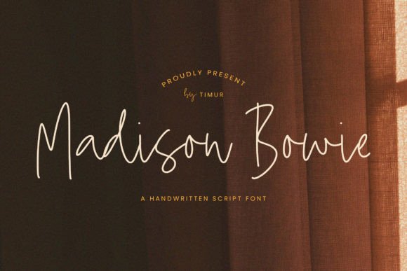 Madison Bowie: A Graceful Script Font for Editorial Design