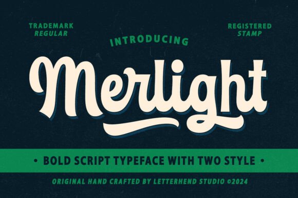 Merlight: A Bold Vintage Script Font for Handmade Brands