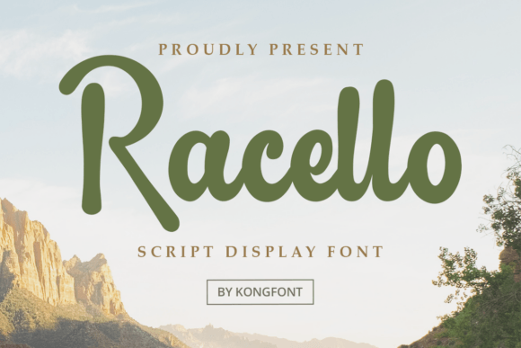 Racello Script Font: Elegant Handwriting for Campaign Headlines